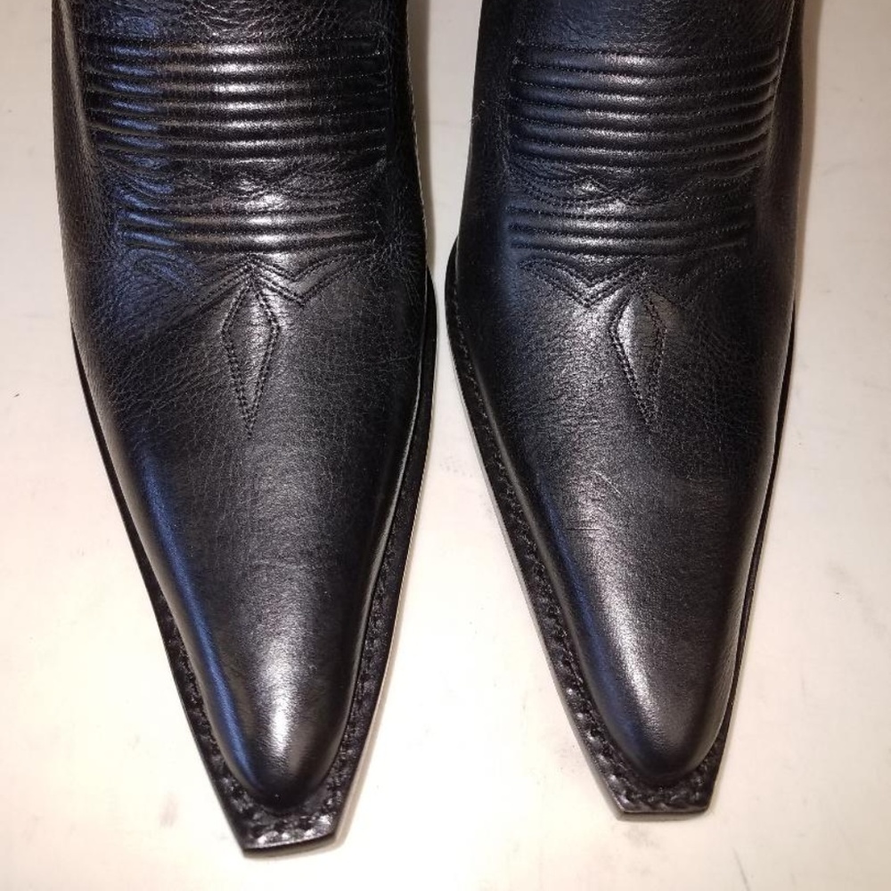 Lucchese I4566 Black Calf Western Fashion boot - Picture 3 of 6